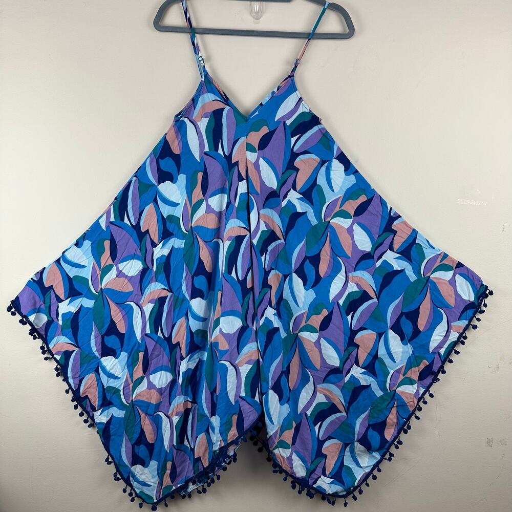 Goa‎ Beachwear Japna Maxi Dress Size Large Boho Pom pom Resortwear Coastal Beach - Picture 3 of 6